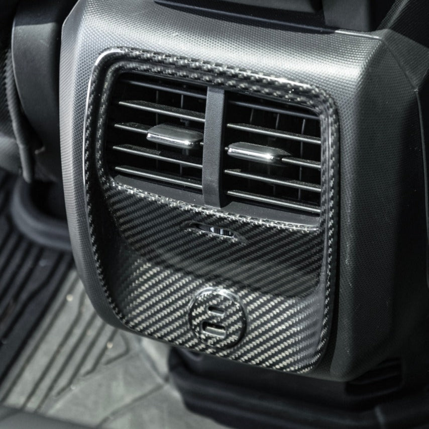 2021+ Ford Mustang Mach-E DRY Carbon Fiber Rear AC Panel Cover image 2