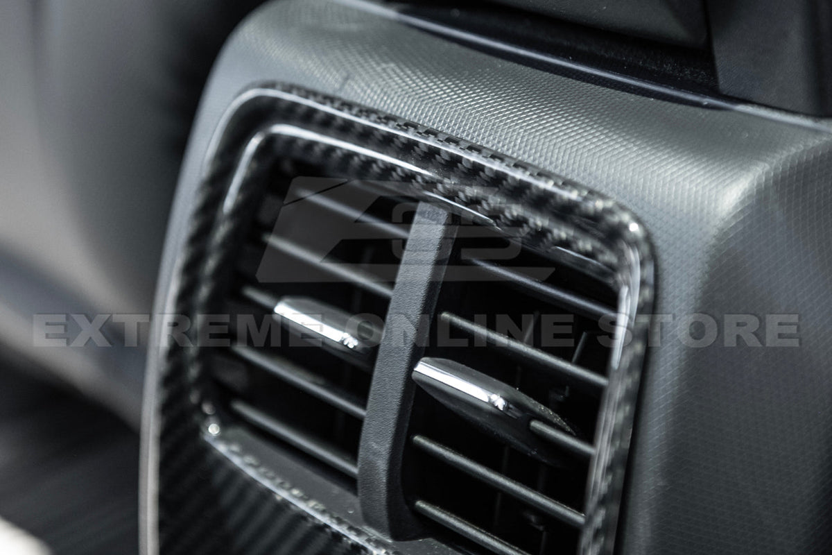 2021+ Ford Mustang Mach-E DRY Carbon Fiber Rear AC Panel Cover image 7