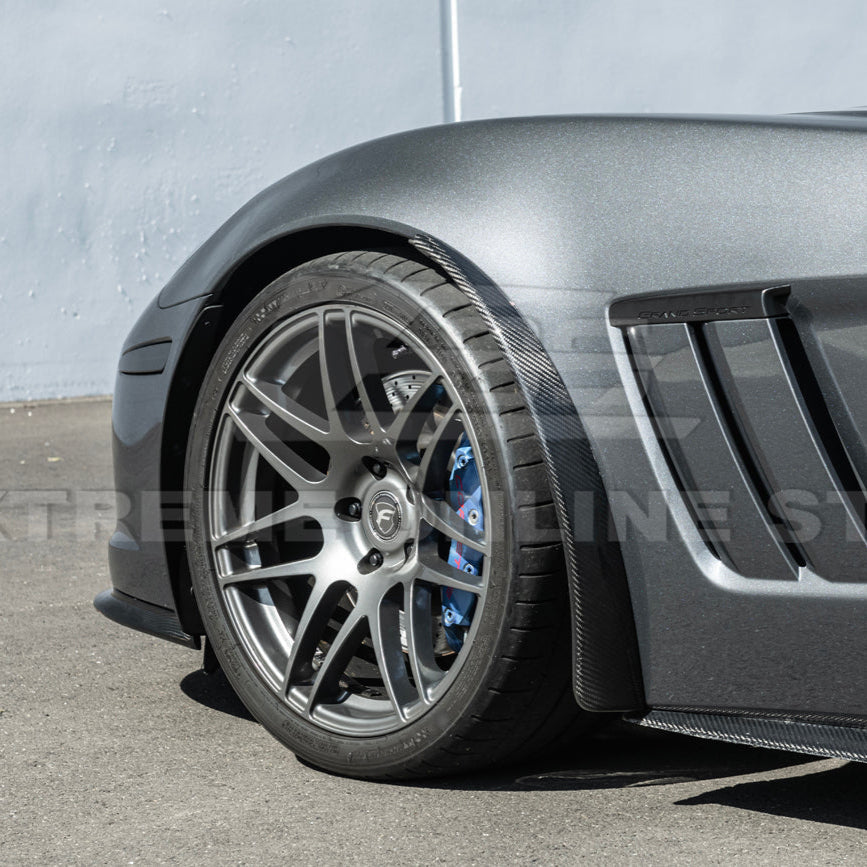 2005-13 Corvette C6 Z06 ZR1 DRY CARBON FIBER Splash Guard Mud Flaps image 6