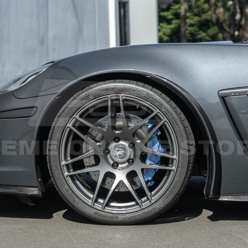 2005-13 Corvette C6 Z06 ZR1 DRY CARBON FIBER Splash Guard Mud Flaps image 7
