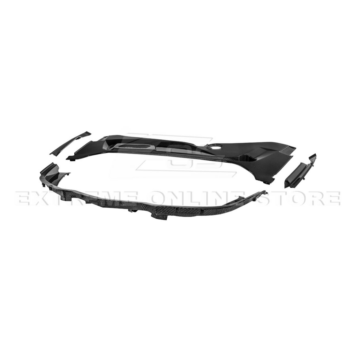 Corvette C8 DRY CARBON FIBER Front Trunk Trim Cover Kit image 24