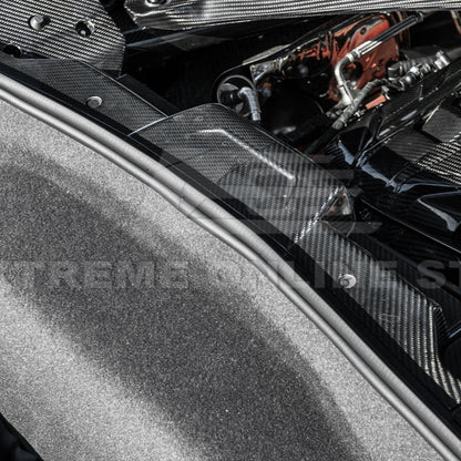 Corvette C8 DRY CARBON FIBER Coupe Engine Bay Panel Cover (3-Pieces Version) image 7