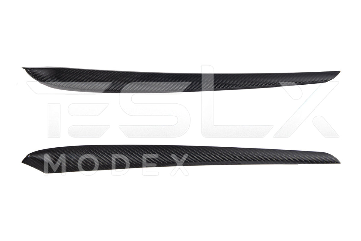 2020-23 Tesla Model 3 20-24 Y Carbon Fiber Interior Door Trim Panel Cover image 12