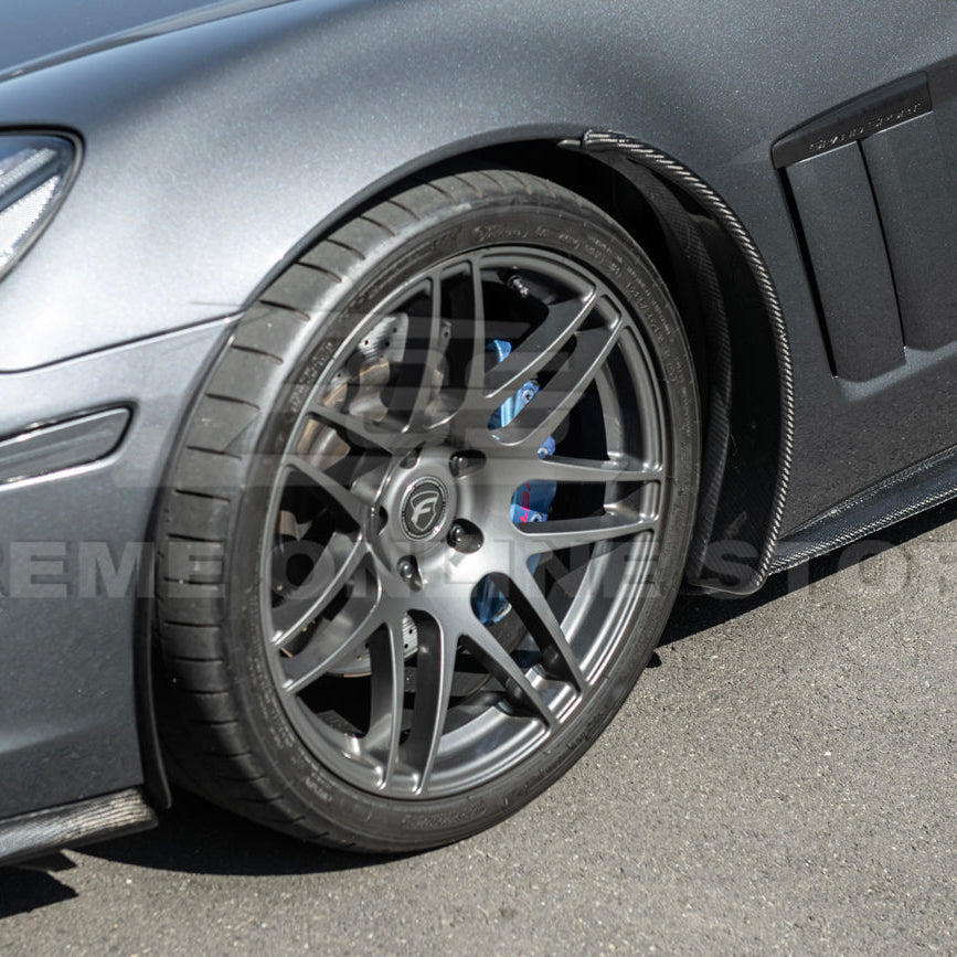 2005-13 Corvette C6 Z06 ZR1 Extended DRY CARBON FIBER Front Splash Guard Mud Flaps image 8
