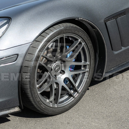 2005-13 Corvette C6 Z06 ZR1 Extended DRY CARBON FIBER Front Splash Guard Mud Flaps image 8