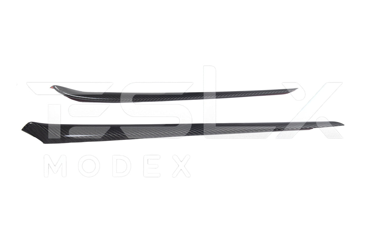 2020-23 Tesla Model 3 20-24 Y Carbon Fiber Interior Door Trim Panel Cover image 13