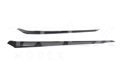 2020-23 Tesla Model 3 20-24 Y Carbon Fiber Interior Door Trim Panel Cover image 13
