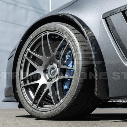 2005-13 Corvette C6 Z06 ZR1 Extended DRY CARBON FIBER Front Splash Guard Mud Flaps image 11
