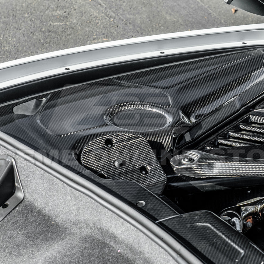 Corvette C8 DRY CARBON FIBER Coupe Engine Bay Panel Cover (3-Pieces Version) image 6