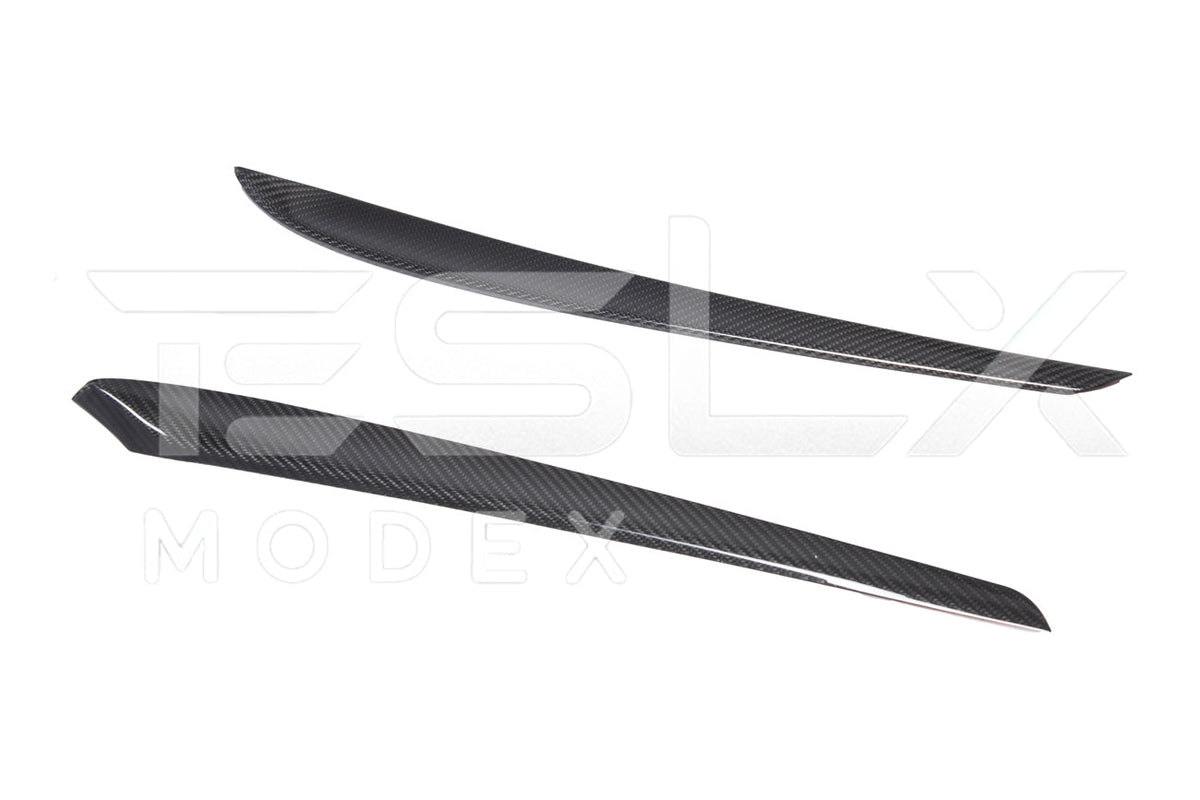 2020-23 Tesla Model 3 20-24 Y Carbon Fiber Interior Door Trim Panel Cover image 14