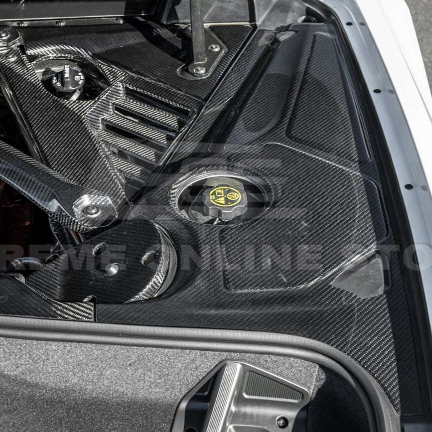 Corvette C8 DRY CARBON FIBER Coupe Engine Bay Panel Cover (3-Pieces Version) image 11