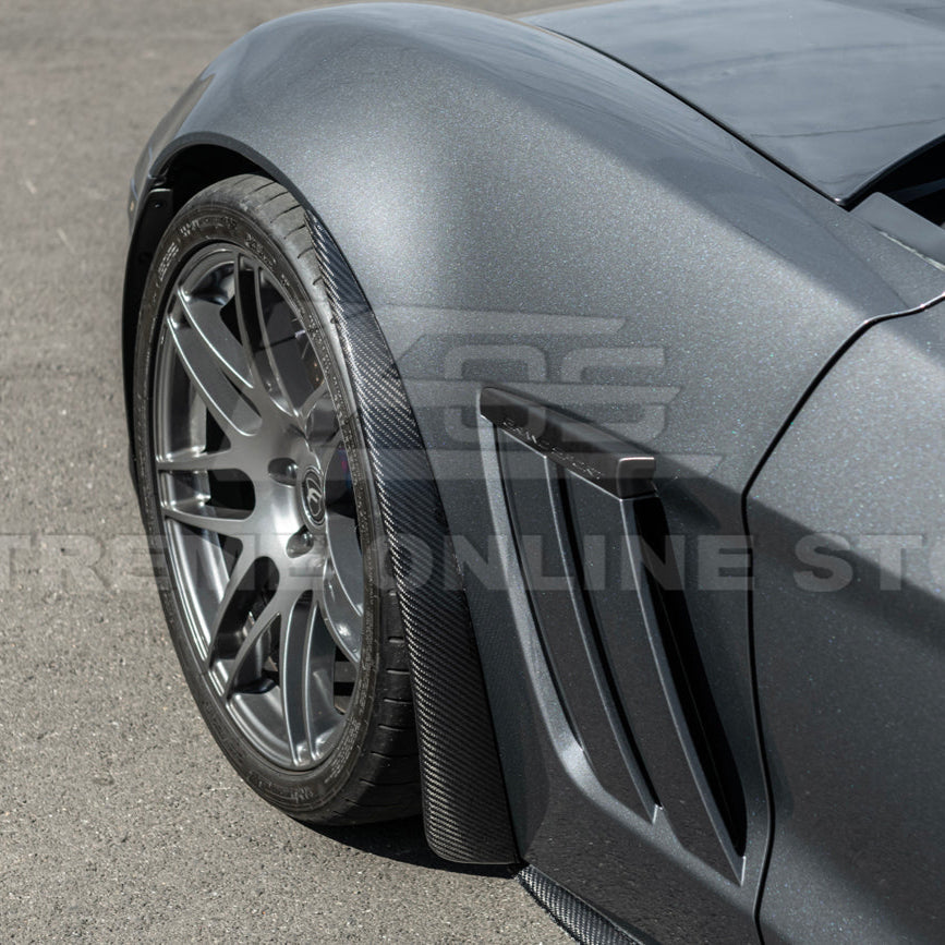 2005-13 Corvette C6 Z06 ZR1 DRY CARBON FIBER Splash Guard Mud Flaps image 12