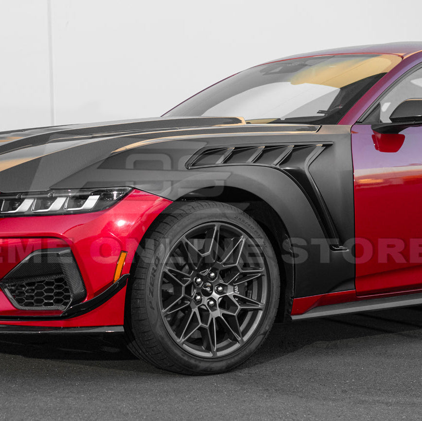 2024-Up Ford Mustang S650 GTD Style Carbon Fiber Front Side Vented Fenders image 29