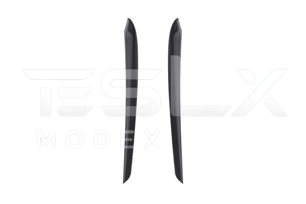 2020-23 Tesla Model 3 20-24 Y Carbon Fiber Interior Door Trim Panel Cover image 15