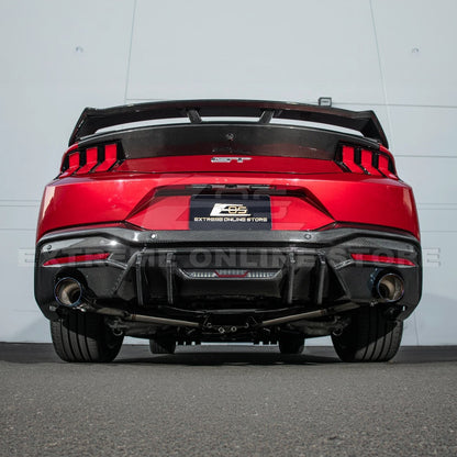 2024-Up Ford Mustang Performance V2 Carbon Fiber Rear Bumper Dual Tip Diffuser image 8