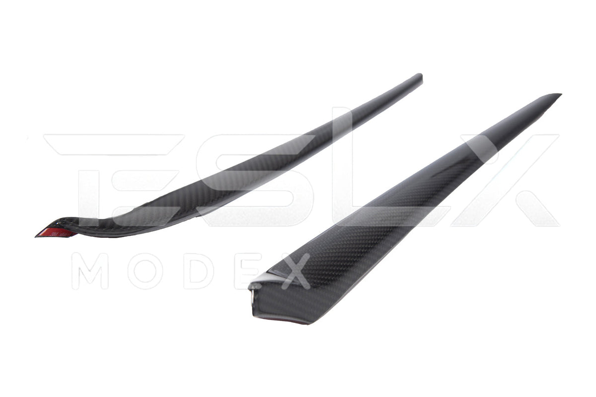 2020-23 Tesla Model 3 20-24 Y Carbon Fiber Interior Door Trim Panel Cover image 16