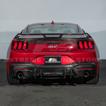 2024-Up Ford Mustang Performance V2 Carbon Fiber Rear Bumper Dual Tip Diffuser image 5