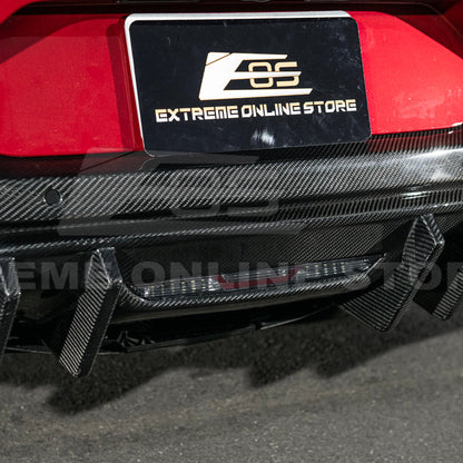 2024-Up Ford Mustang Performance V2 Carbon Fiber Rear Bumper Dual Tip Diffuser image 17
