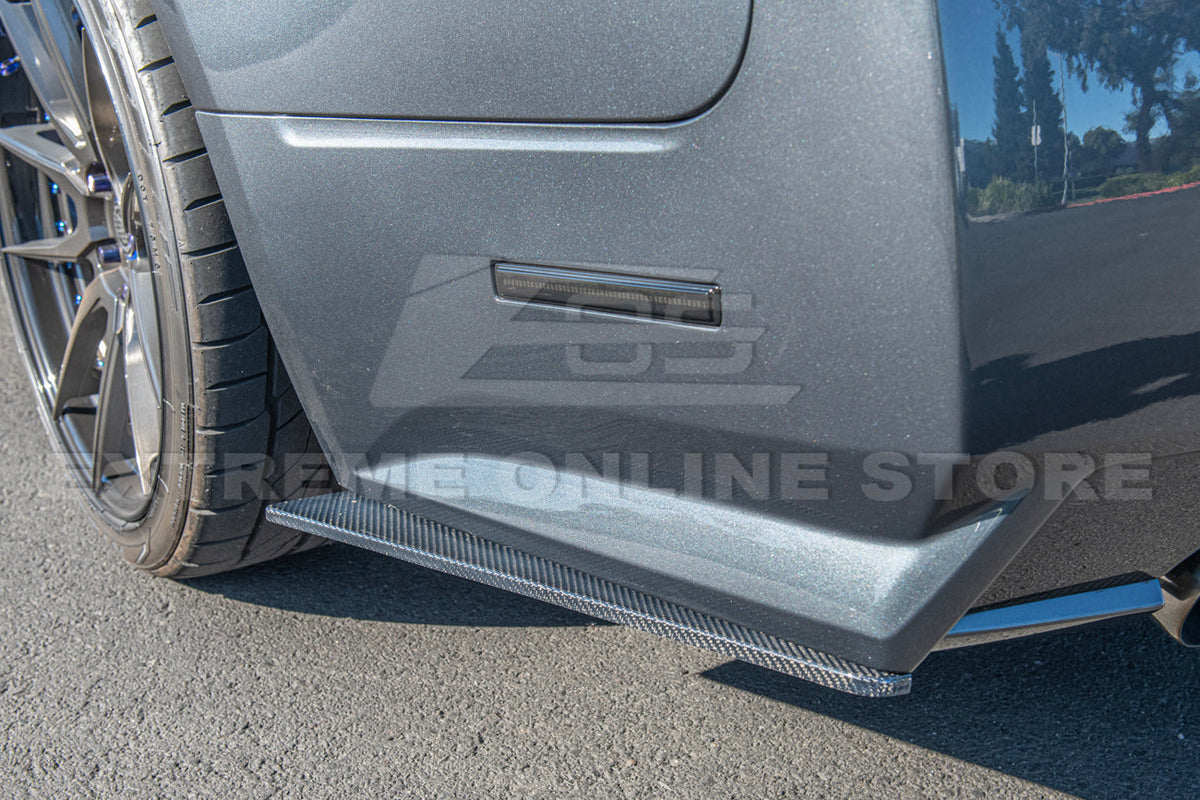 2009-15 Cadillac CTS-V Sedan Dry Carbon Fiber Rear Apron Valance Lip image 4