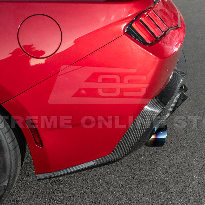 2024-Up Ford Mustang Performance V2 Carbon Fiber Rear Bumper Dual Tip Diffuser image 10