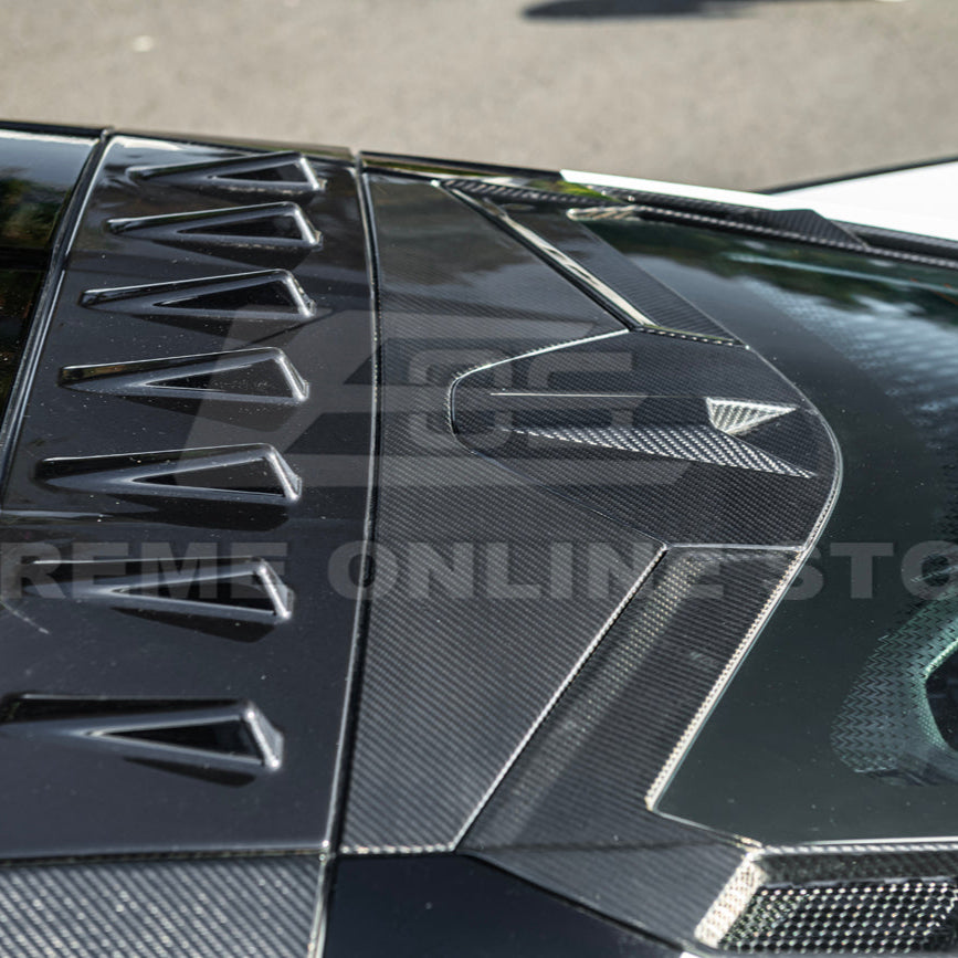 2020-Up Corvette C8 DRY CARBON FIBER Windshield Upper Molding Trim image 49