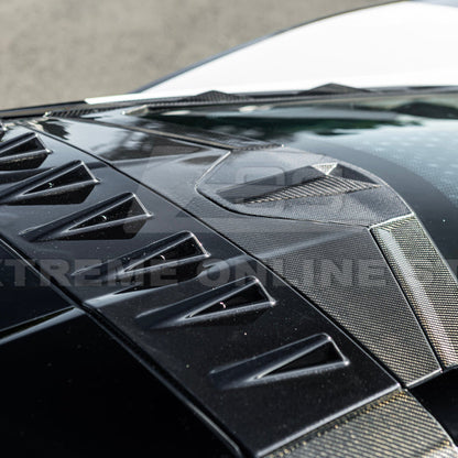 2020-Up Corvette C8 DRY CARBON FIBER Windshield Upper Molding Trim image 14