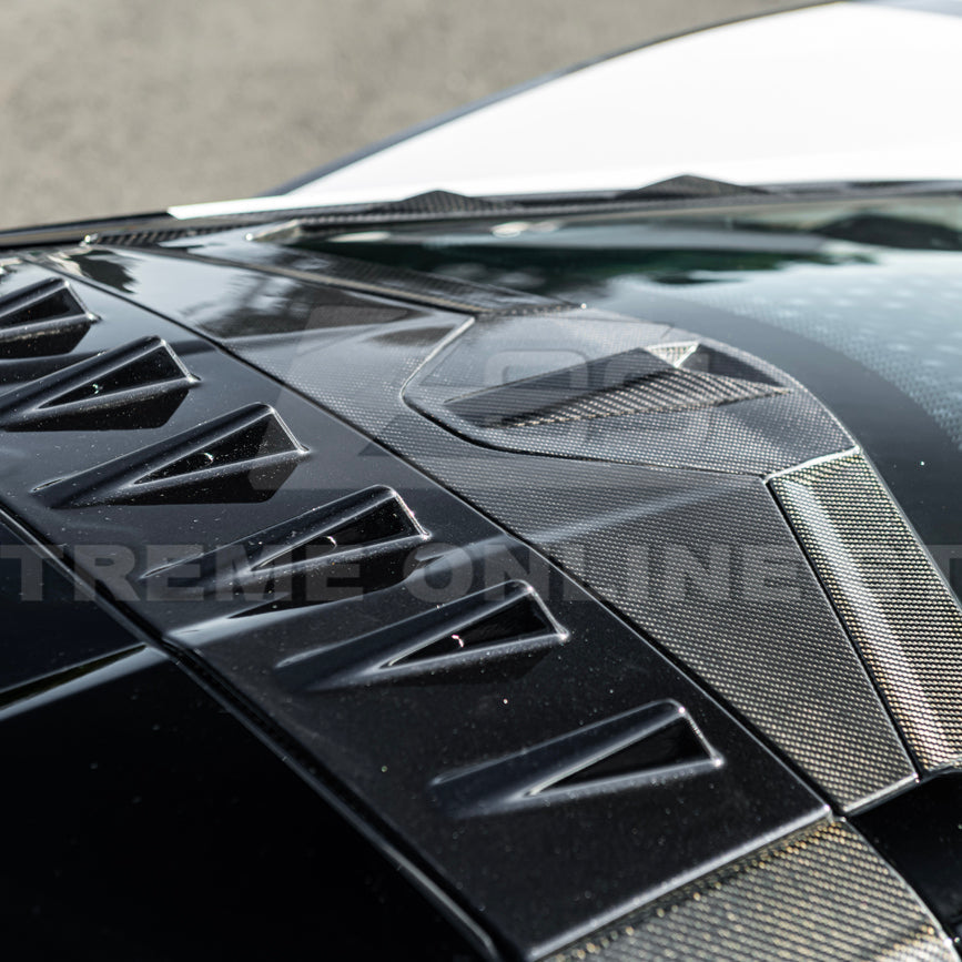 2020-Up Corvette C8 DRY CARBON FIBER Windshield Upper Molding Trim image 50