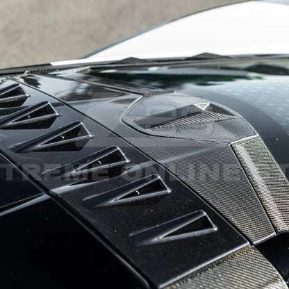 2020-Up Corvette C8 DRY CARBON FIBER Windshield Upper Molding Trim image 50