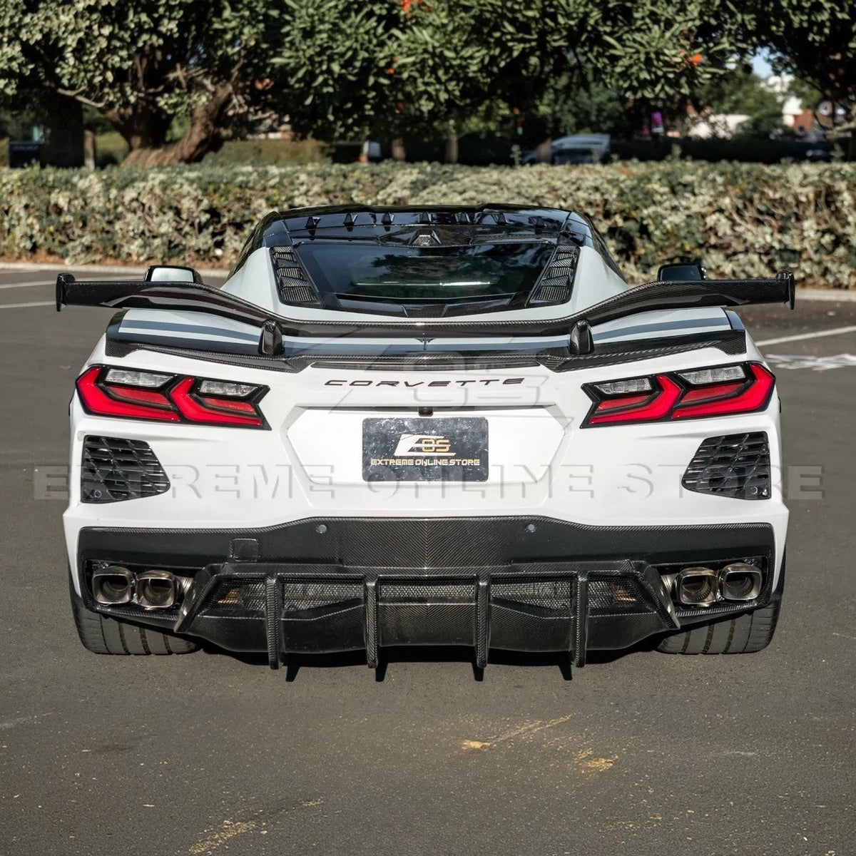 2020-Up Corvette C8 DRY CARBON FIBER Windshield Upper Molding Trim image 46