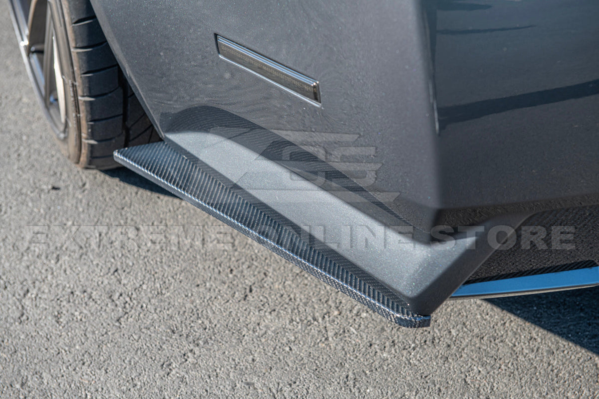 2009-15 Cadillac CTS-V Sedan Dry Carbon Fiber Rear Apron Valance Lip image 5