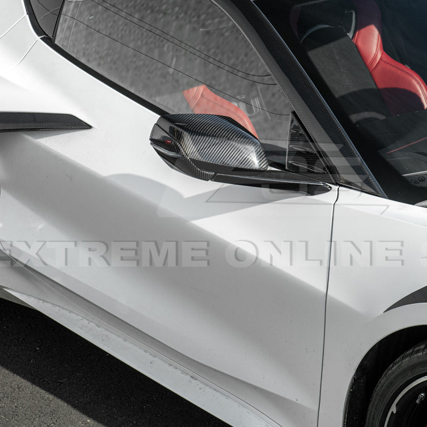 Chevrolet Corvette C8 DRY CARBON FIBER Replacement Mirror Covers image 5