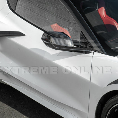 Chevrolet Corvette C8 DRY CARBON FIBER Replacement Mirror Covers image 5