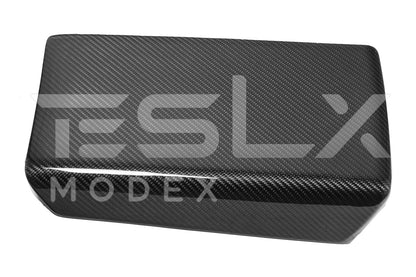 2020-Up Tesla Model 3 Y Carbon Fiber Interior Center Armrest Cover image 8
