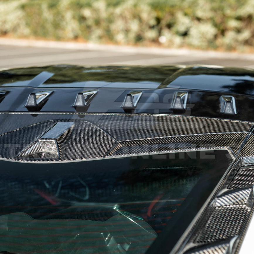2020-Up Corvette C8 DRY CARBON FIBER Windshield Upper Molding Trim image 52