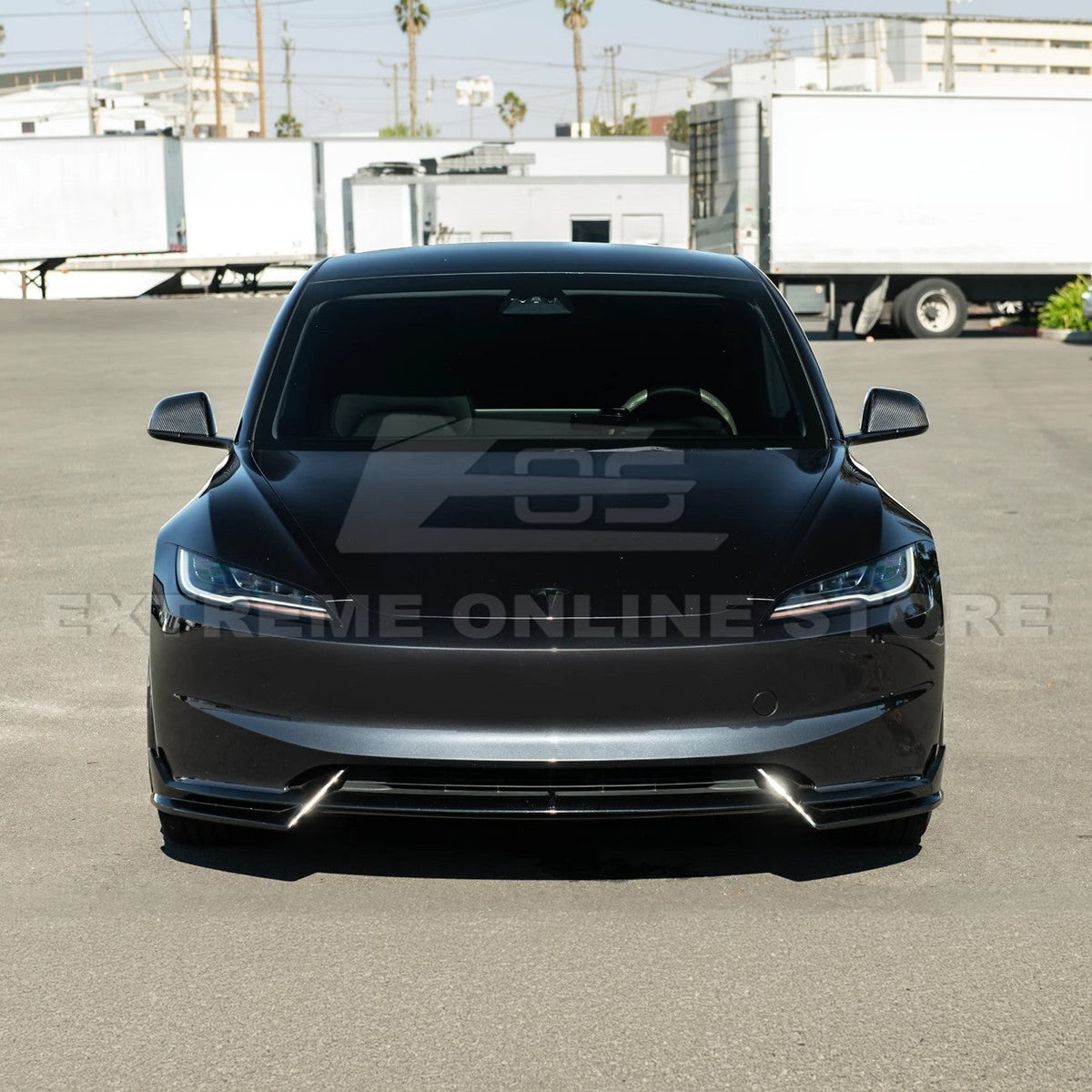 2024-Up Tesla Model 3 Dry Carbon Fiber Tape On Side Mirror Cap Covers Pair image 6