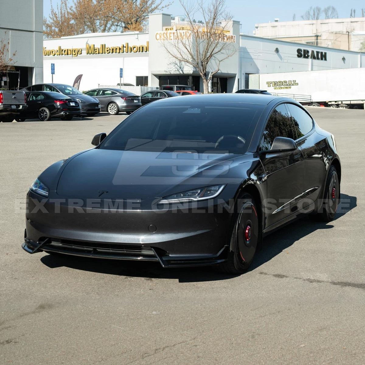 2024-Up Tesla Model 3 Dry Carbon Fiber Tape On Side Mirror Cap Covers Pair image 4
