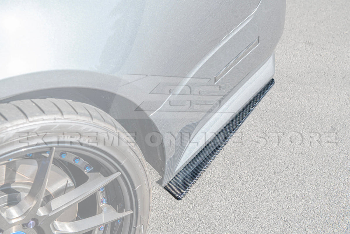 2009-15 Cadillac CTS-V Sedan Dry Carbon Fiber Rear Apron Valance Lip image 9