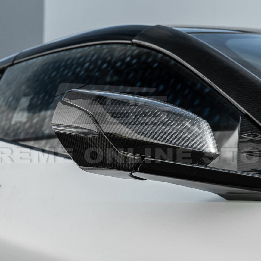 Chevrolet Corvette C8 DRY CARBON FIBER Replacement Mirror Covers image 6