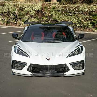 2020-Up Corvette C8 DRY CARBON FIBER Windshield Upper Molding Trim image 29
