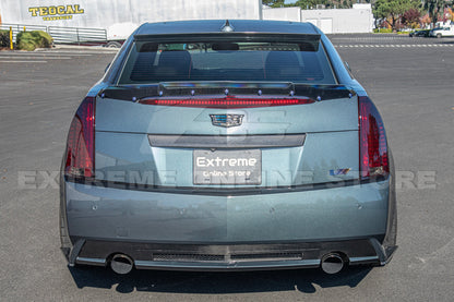 2009-15 Cadillac CTS-V Sedan Dry Carbon Fiber Rear Apron Valance Lip image 8