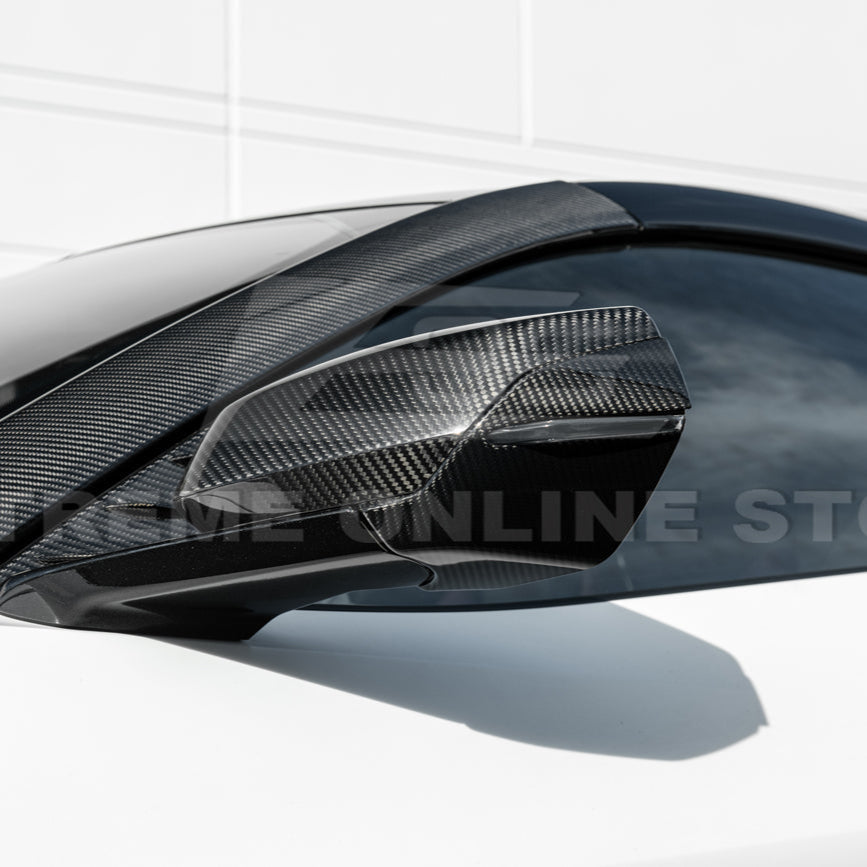 Chevrolet Corvette C8 DRY CARBON FIBER Replacement Mirror Covers image 9