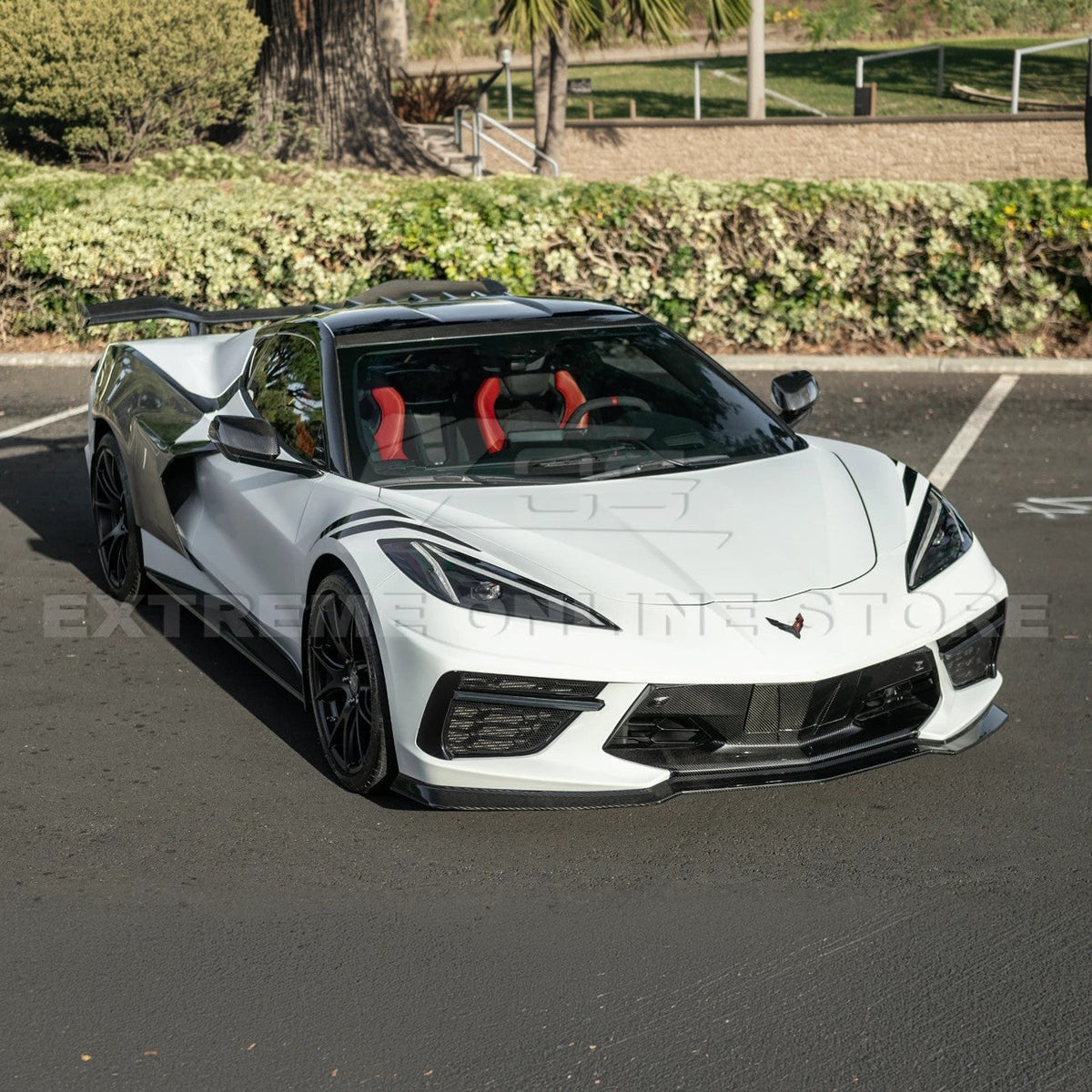 2020-Up Corvette C8 DRY CARBON FIBER Windshield Upper Molding Trim image 30