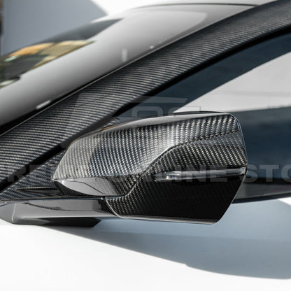 Chevrolet Corvette C8 DRY CARBON FIBER Replacement Mirror Covers image 10