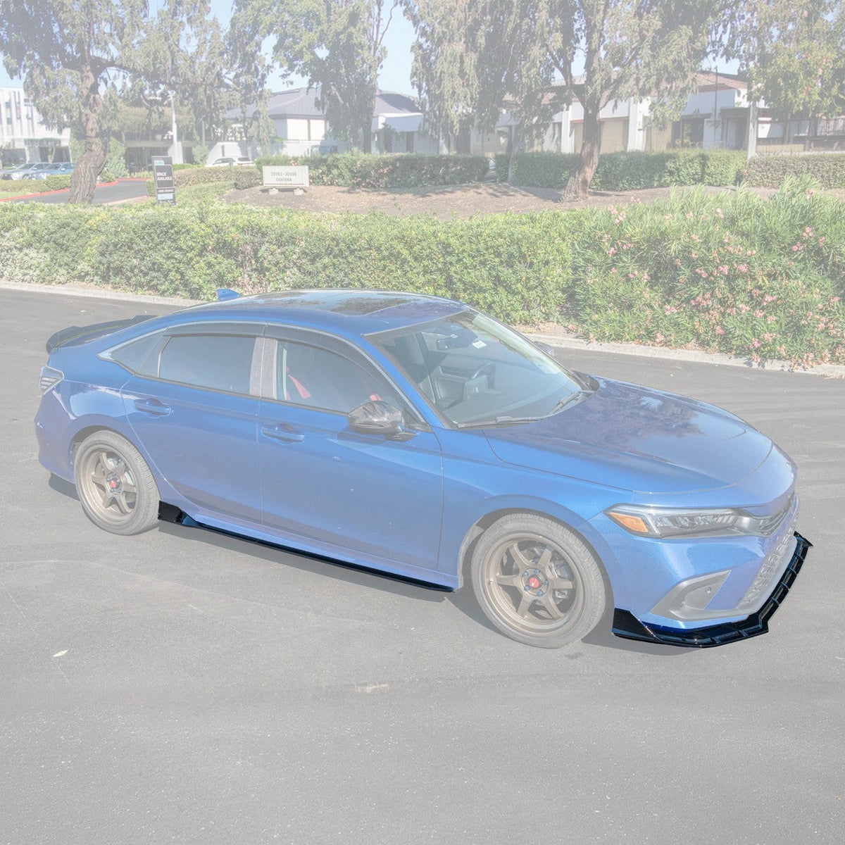 2022-24 Honda Civic Front Bumper Lip Splitter Side Skirts image 2