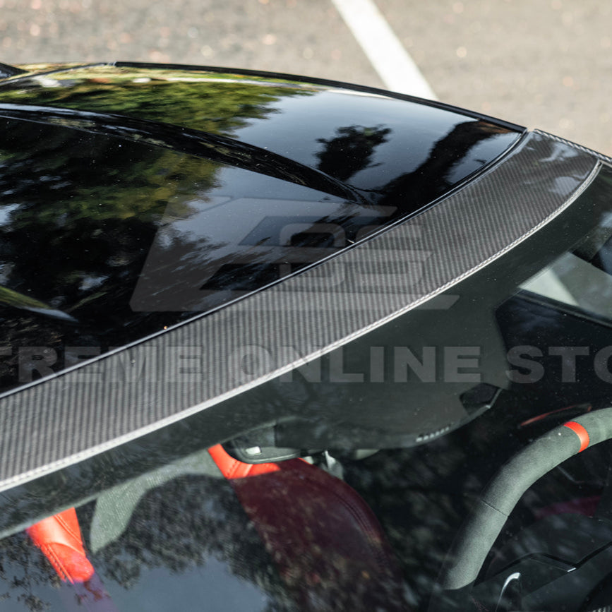 2020-Up Corvette C8 DRY CARBON FIBER Windshield Upper Molding Trim image 35