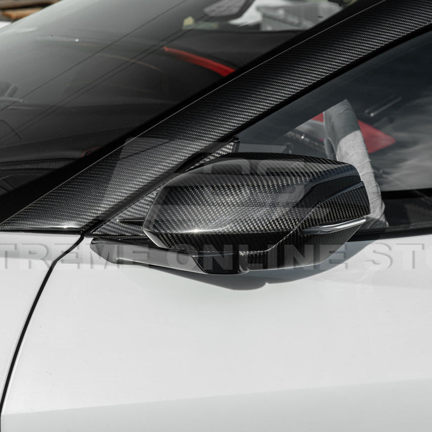 Chevrolet Corvette C8 DRY CARBON FIBER Replacement Mirror Covers image 12