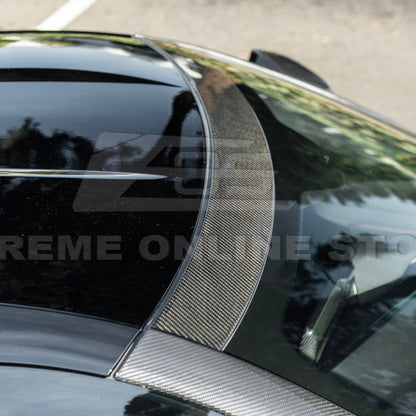2020-Up Corvette C8 DRY CARBON FIBER Windshield Upper Molding Trim image 36