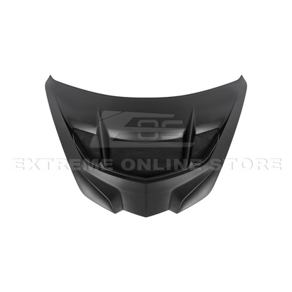 Corvette C8 ZR1 MATTE BLACK Front Bumper Vented Extractor Hood image 26