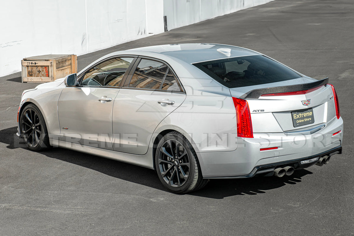 2016-19 Cadillac ATS-V Sedan Carbon Fiber Rear Trunk Lid Wickerbill Spoiler image 7
