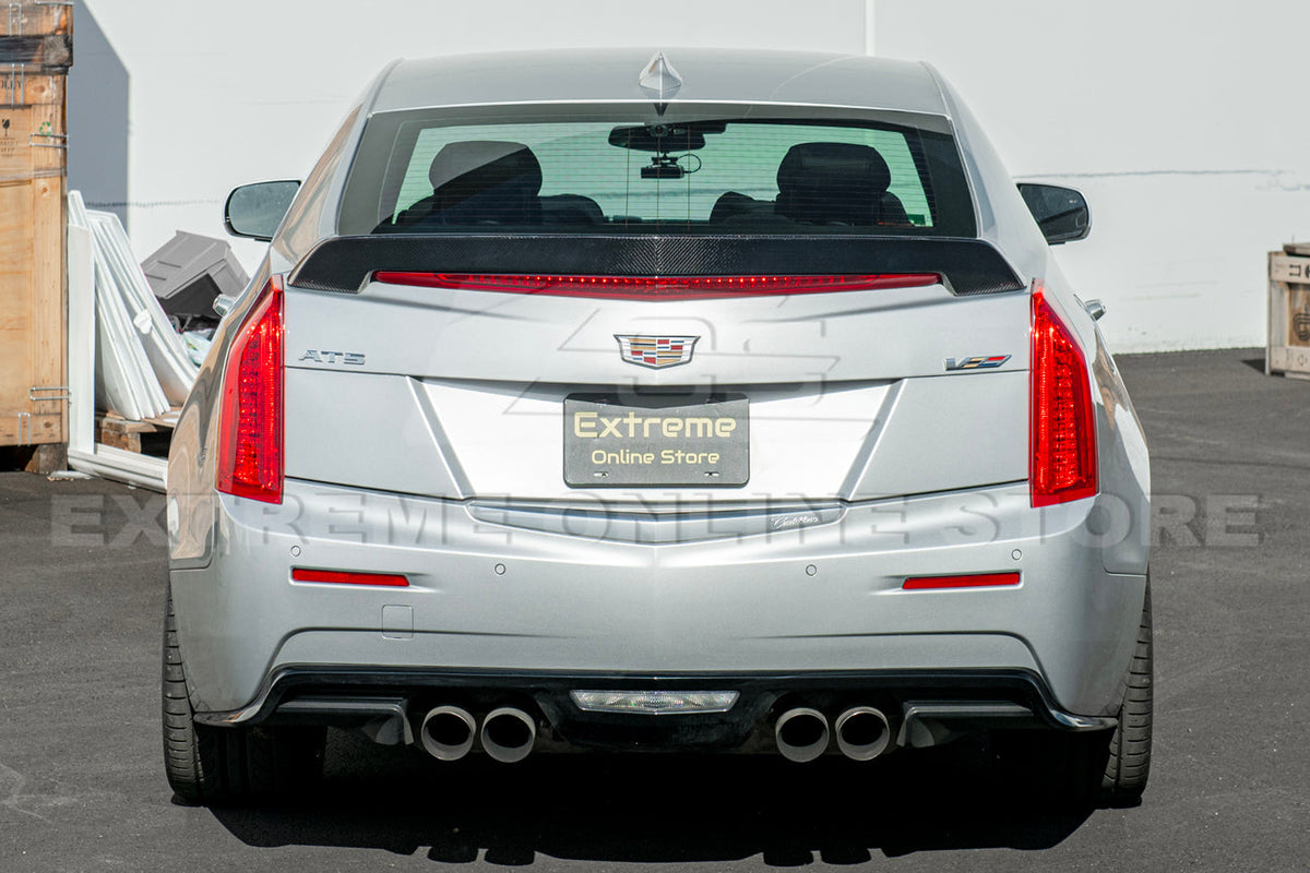2016-19 Cadillac ATS-V Sedan Carbon Fiber Rear Trunk Lid Wickerbill Spoiler image 10